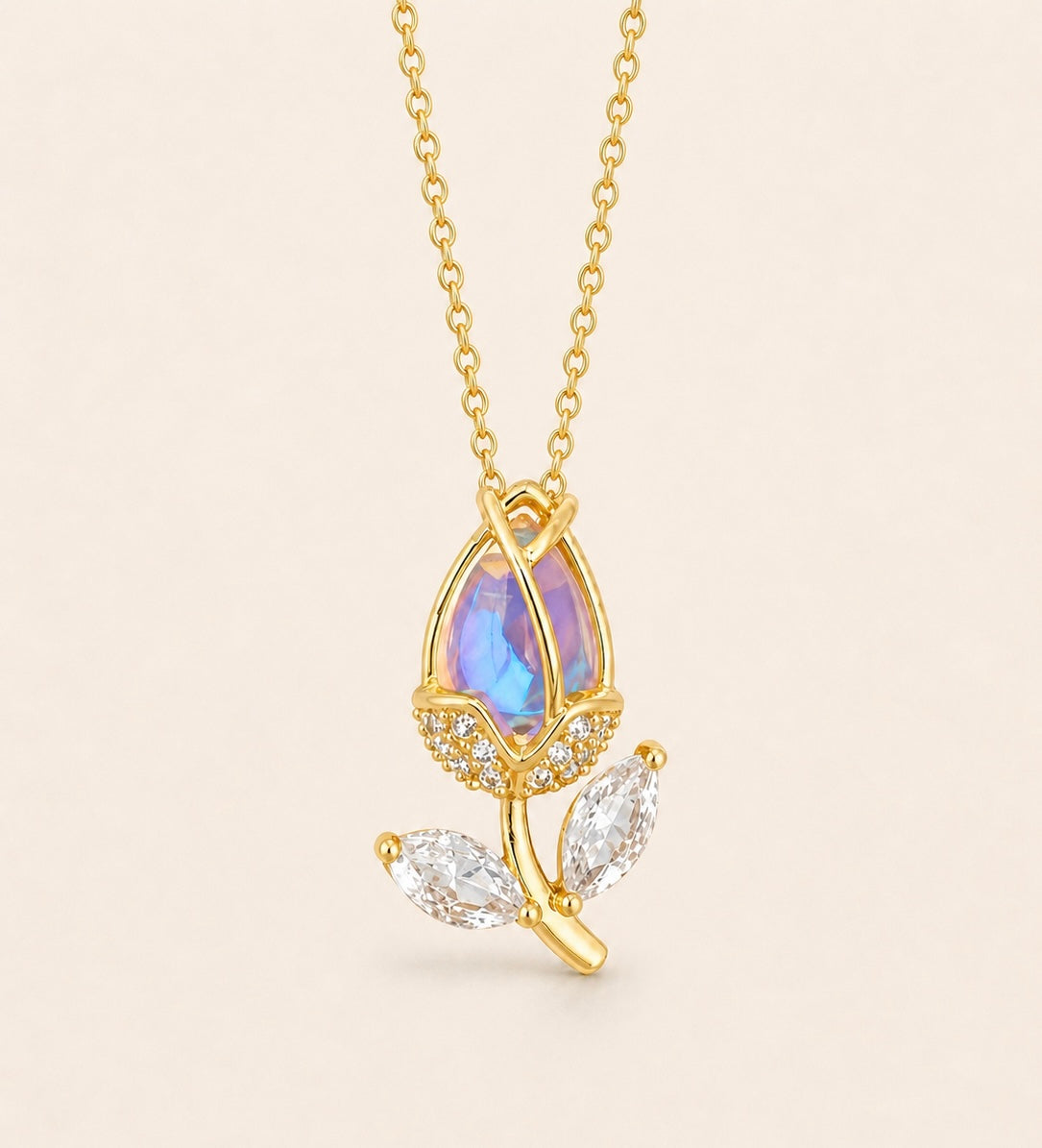 Filigree designer necklace in floral style