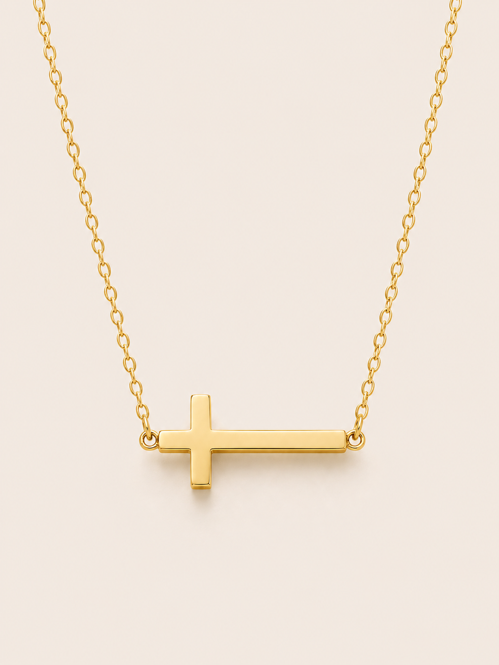 Elegant dainty cross necklace