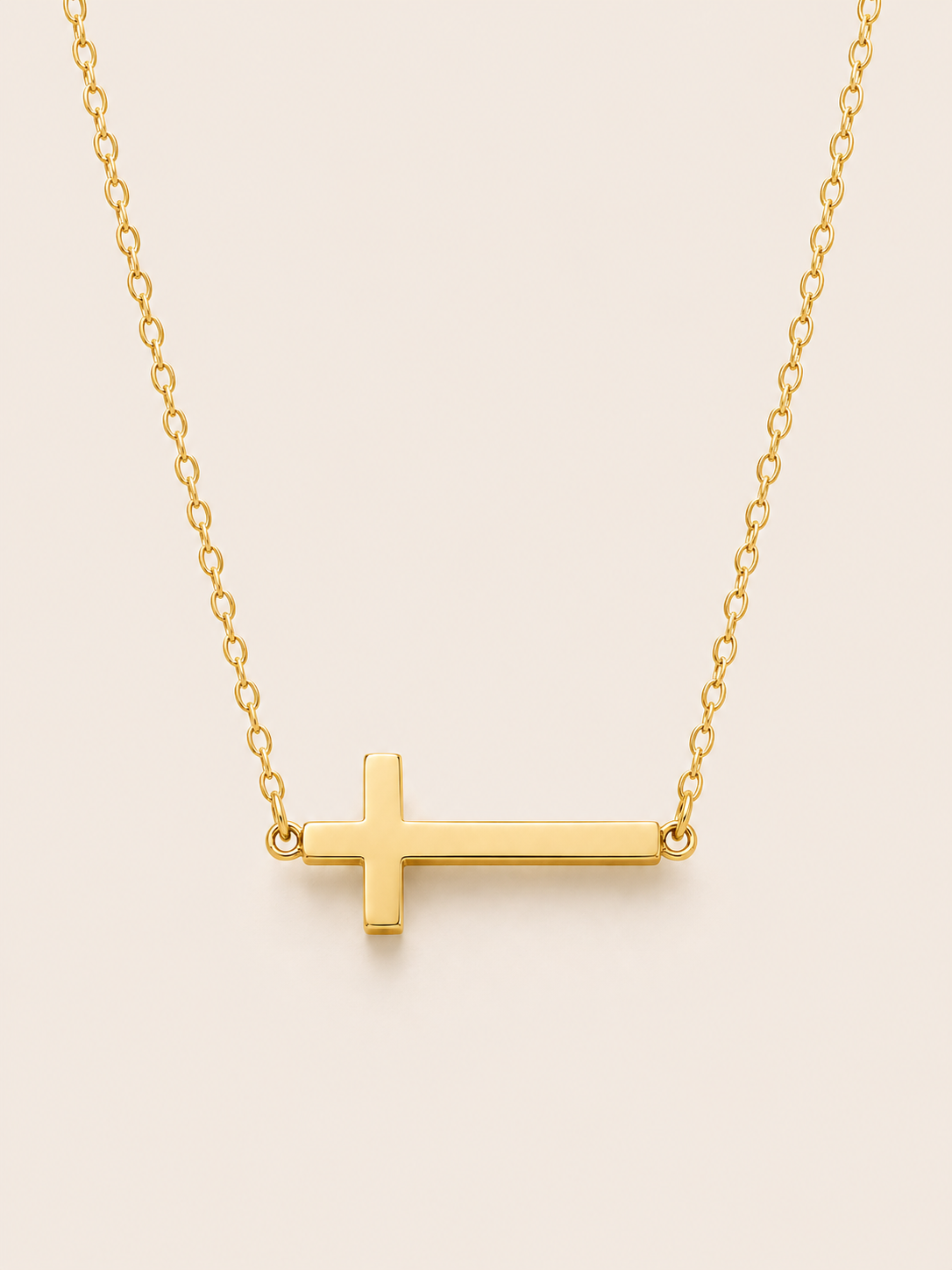 Elegant dainty cross necklace