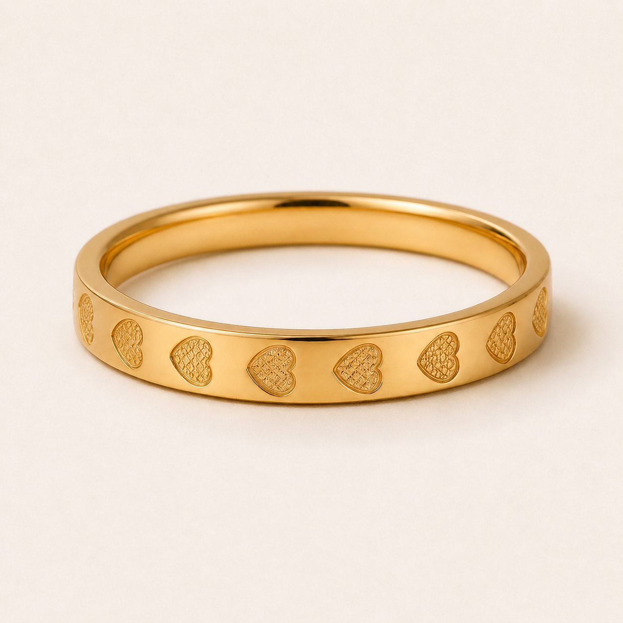 Goldener Herz Bandring