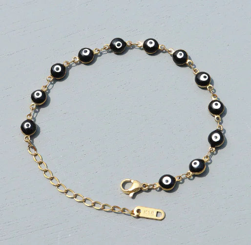 Glossy Black Titanium Elegance Bracelet