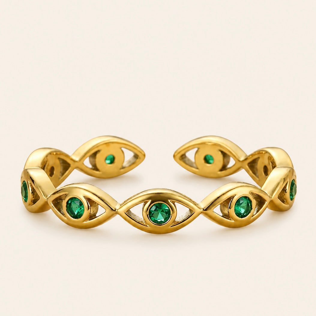 Edler goldener Openwork Ring
