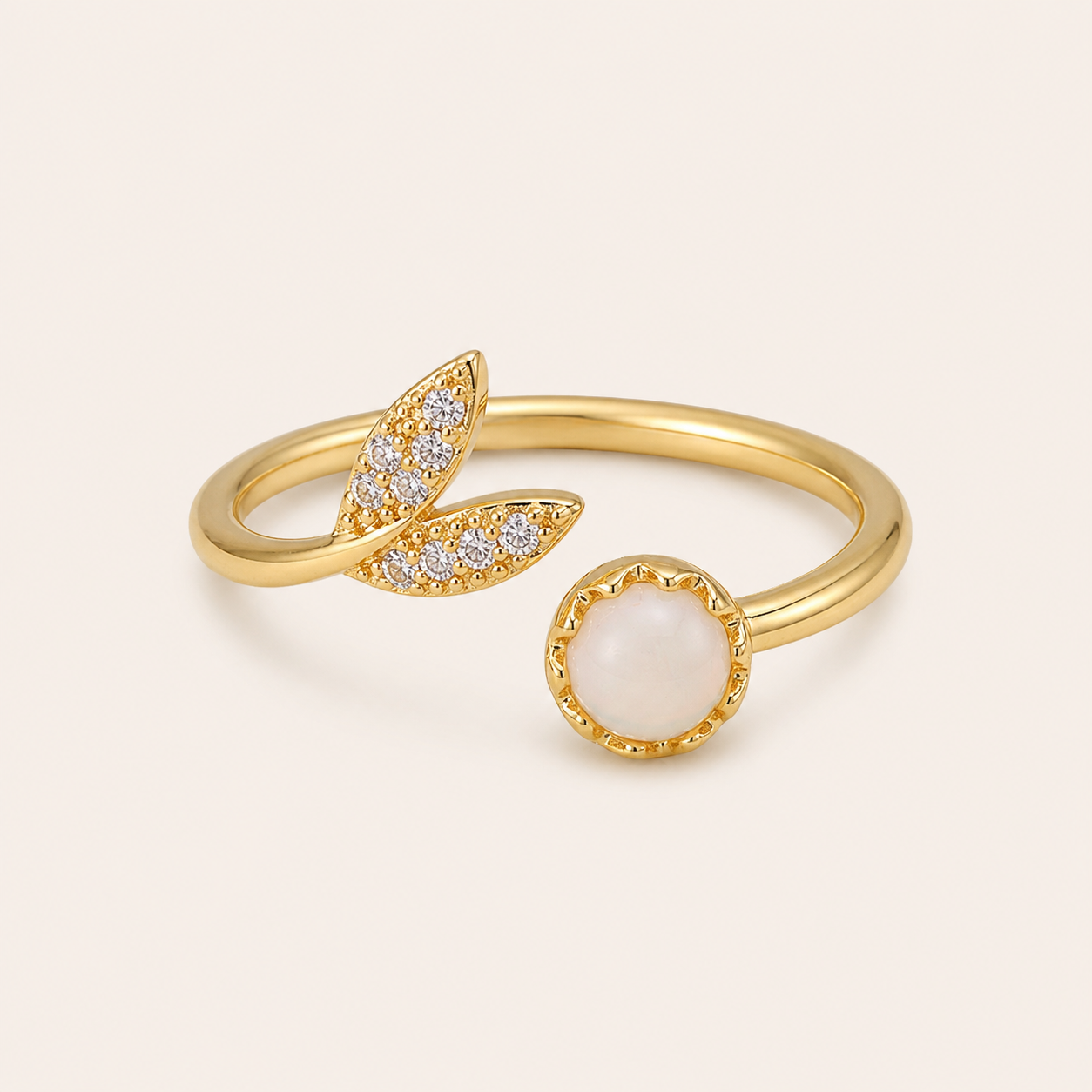 Sparkling Gold Opal Ring