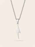 Necklace with lightning bolt pendant