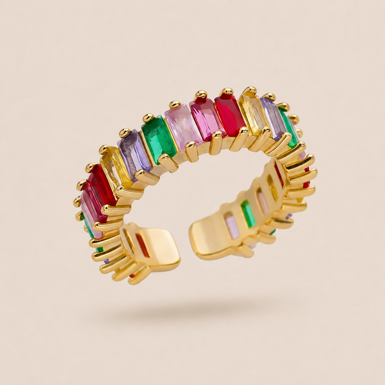 Adjustable Baguette Band Ring