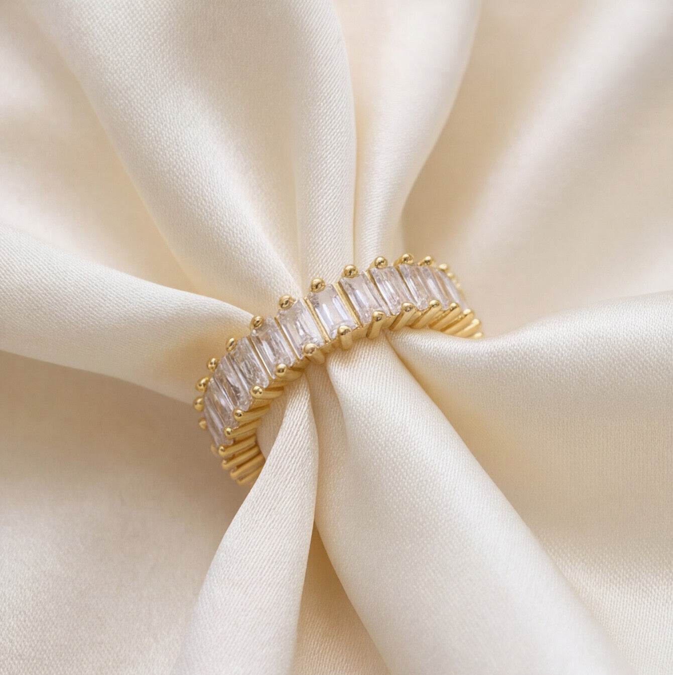 Adjustable Baguette Band Ring