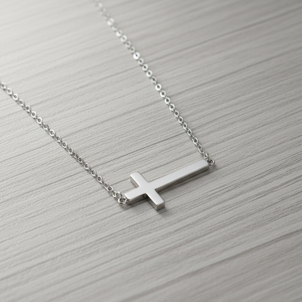 Elegant dainty cross necklace