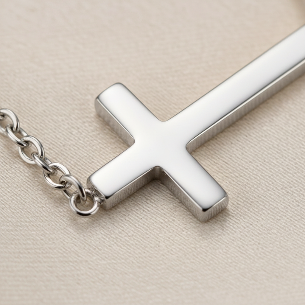 Elegant dainty cross necklace