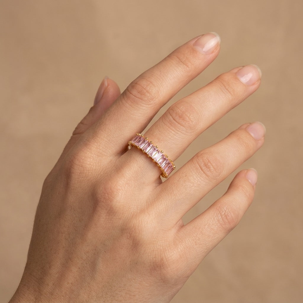 Adjustable Baguette Band Ring