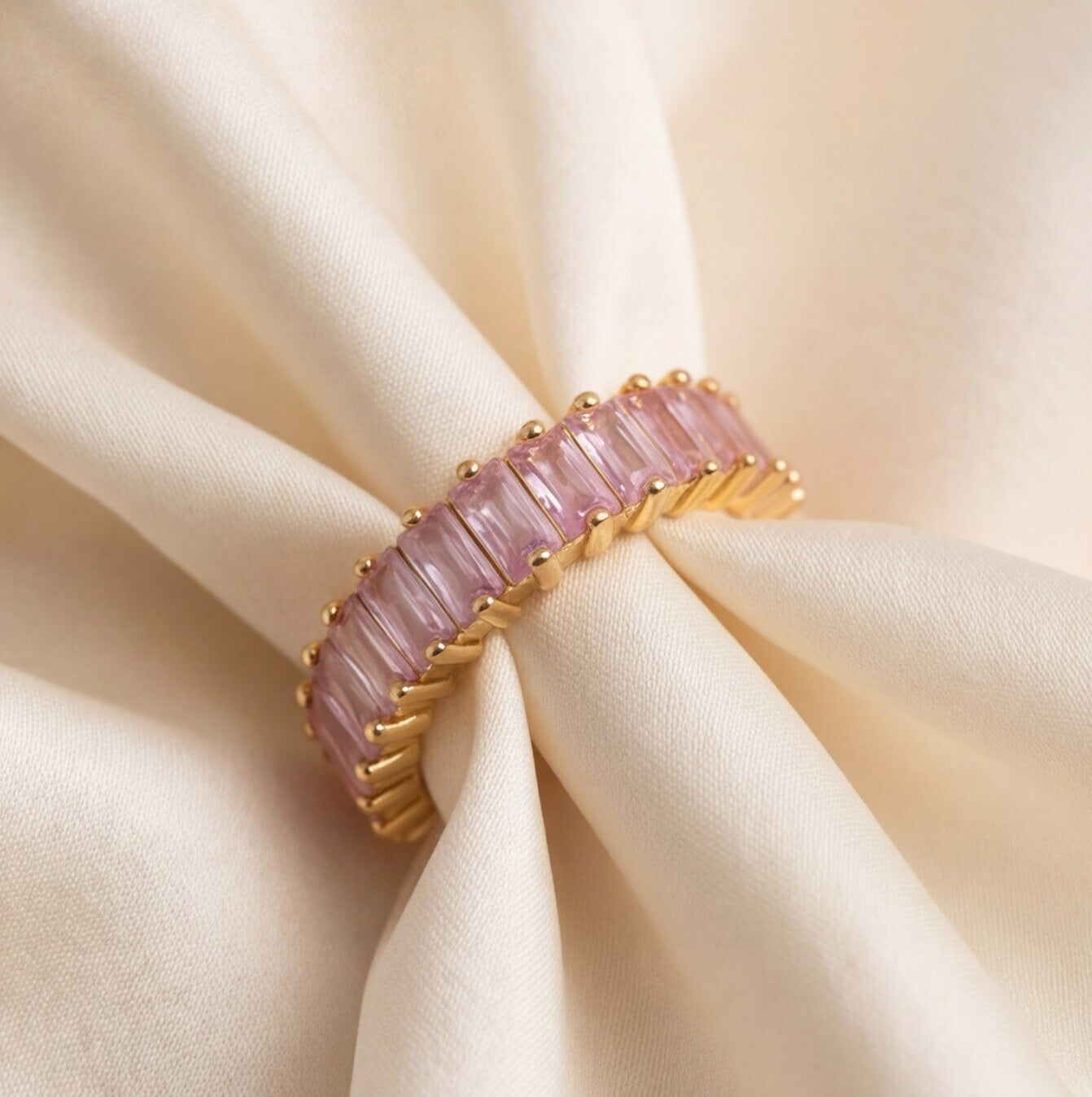 Adjustable Baguette Band Ring