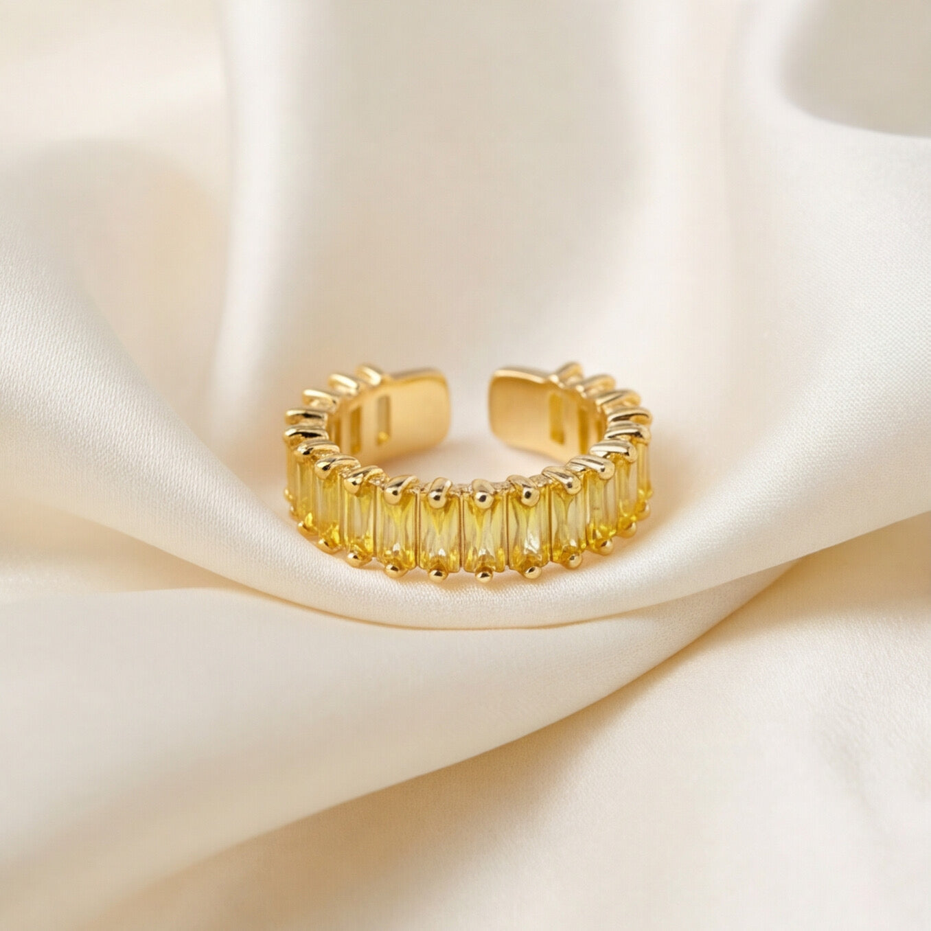 Adjustable Baguette Band Ring