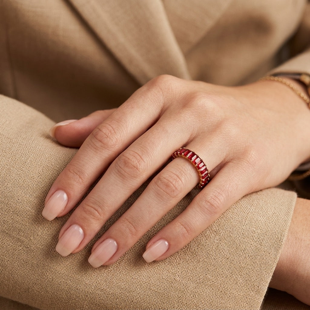 Adjustable Baguette Band Ring