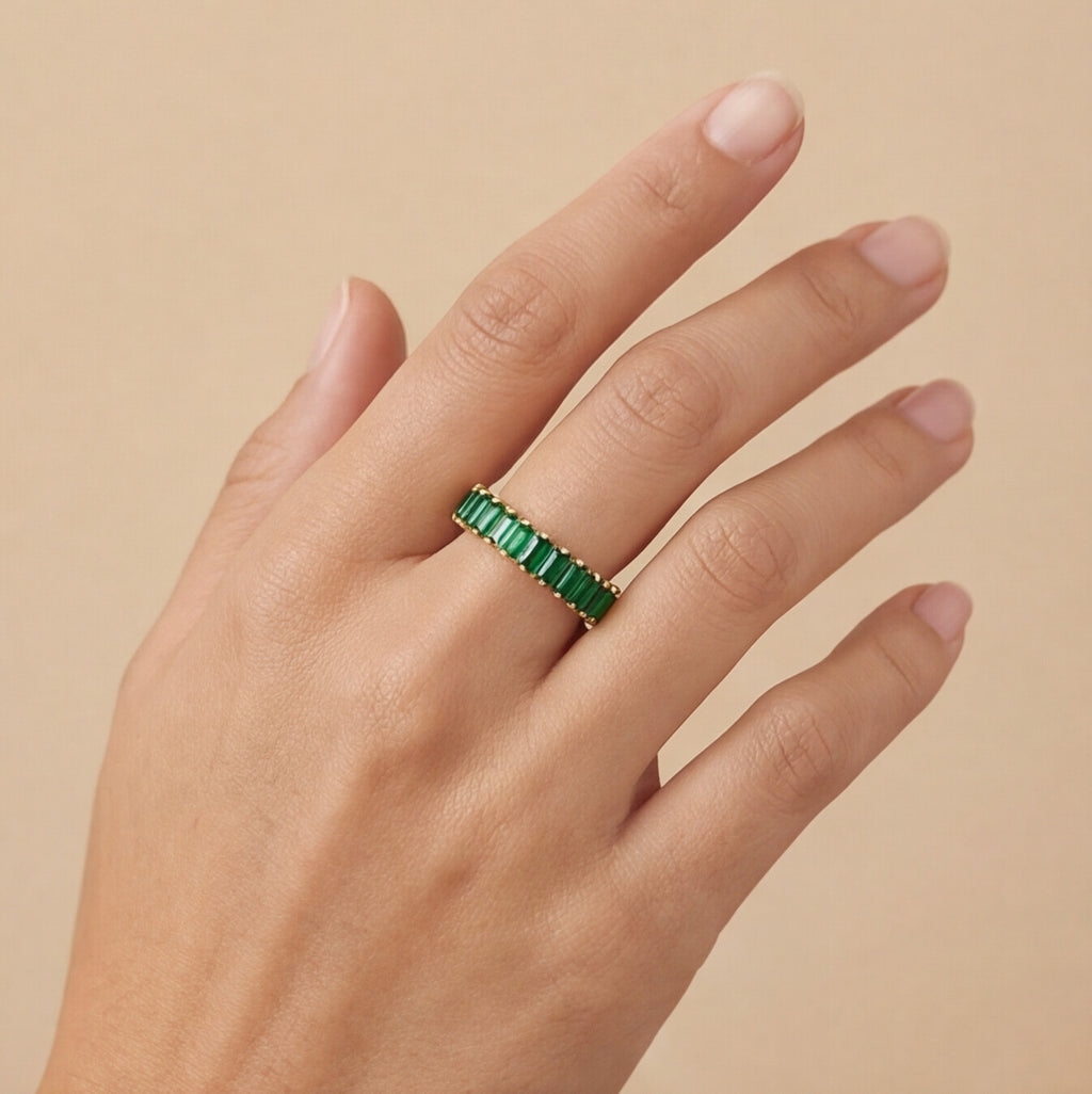 Adjustable Baguette Band Ring