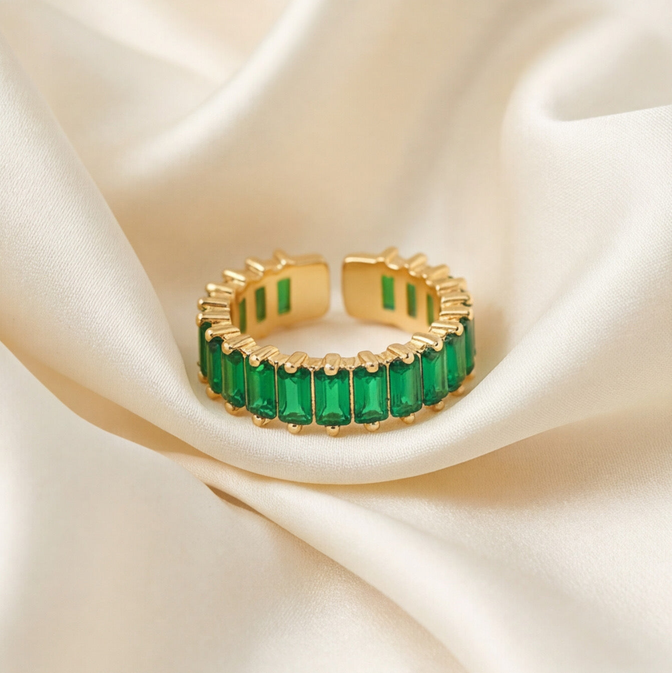 Adjustable Baguette Band Ring