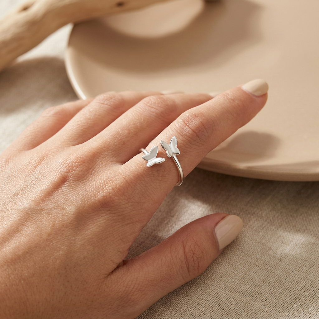 Elegant Butterfly Statement Ring