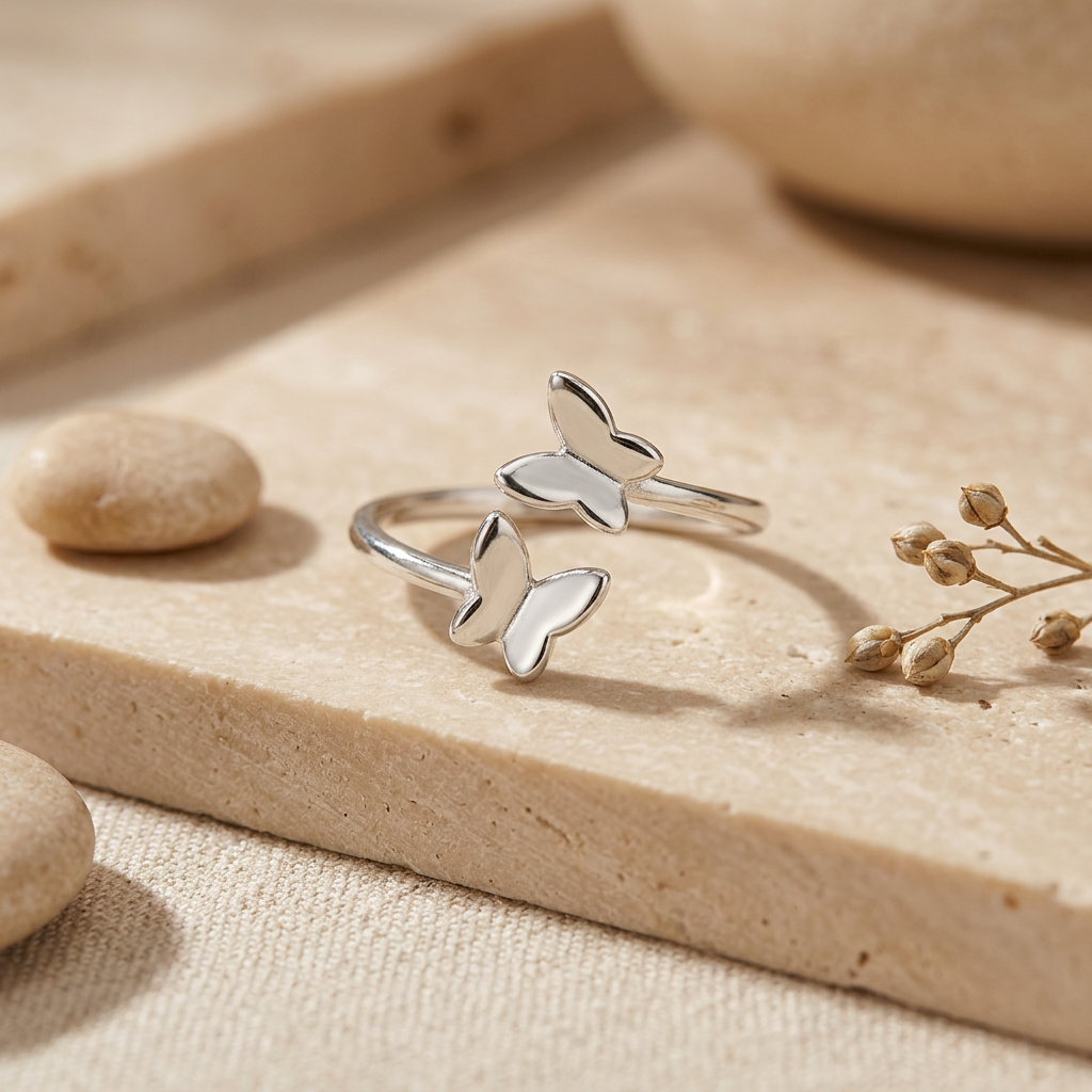 Elegant Butterfly Statement Ring