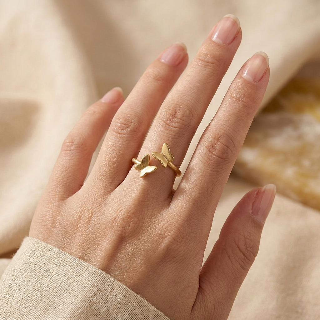 Elegant Butterfly Statement Ring