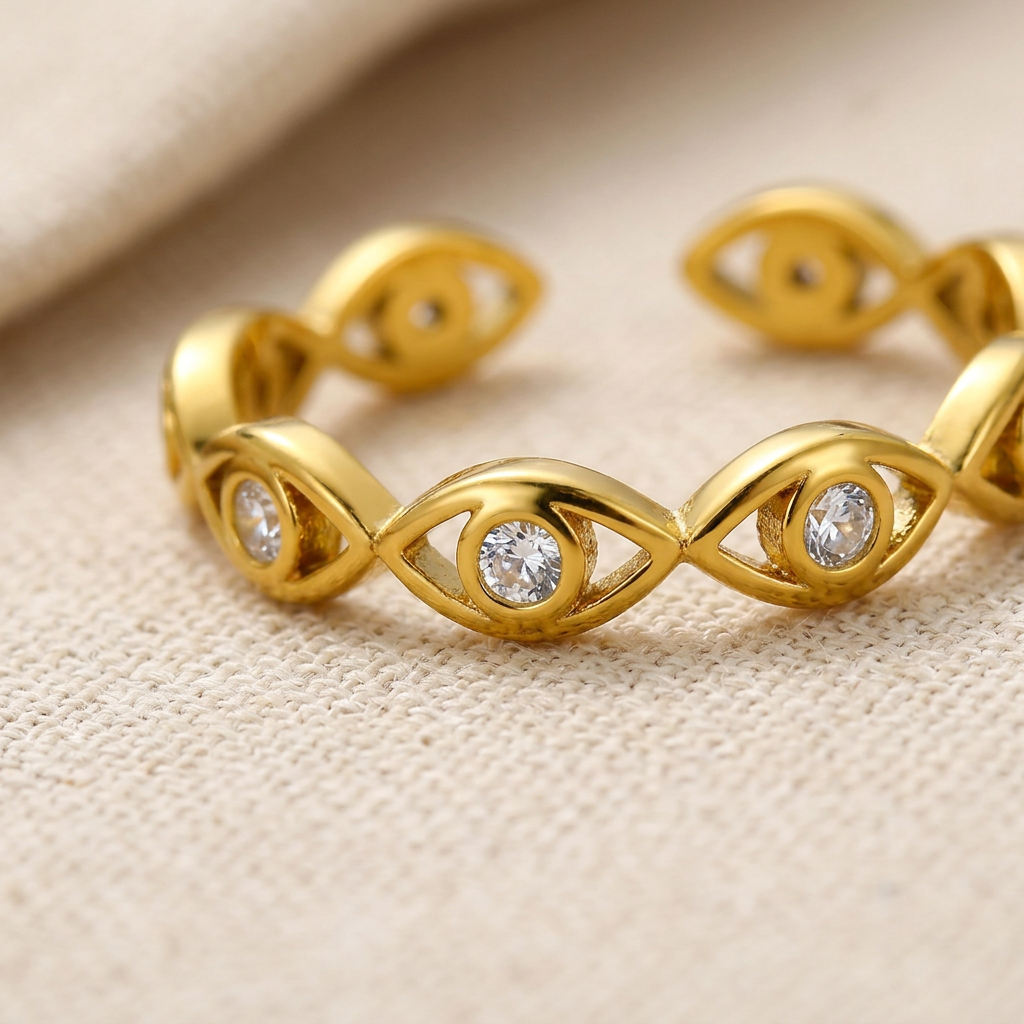 Edler goldener Openwork Ring