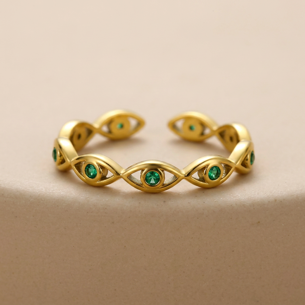Edler goldener Openwork Ring