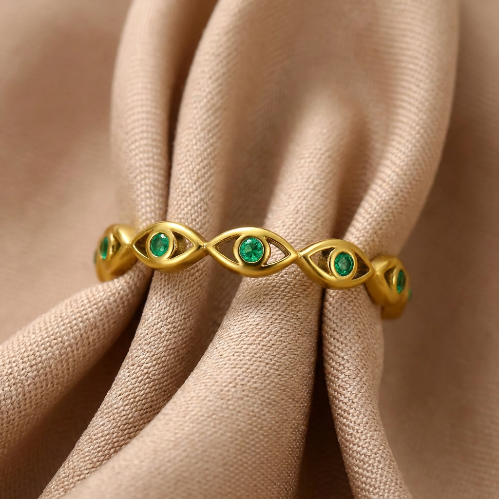 Edler goldener Openwork Ring