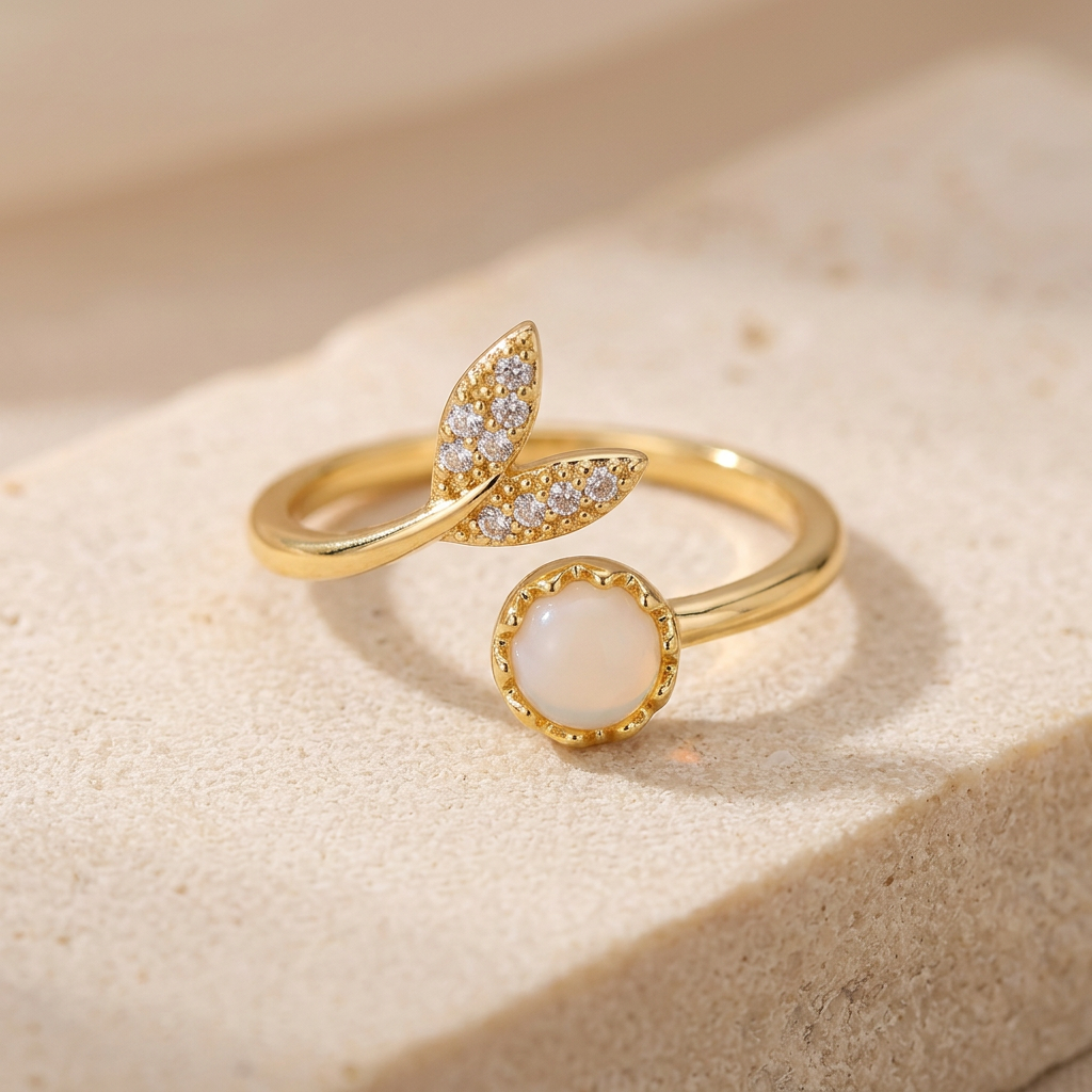 Sparkling Gold Opal Ring