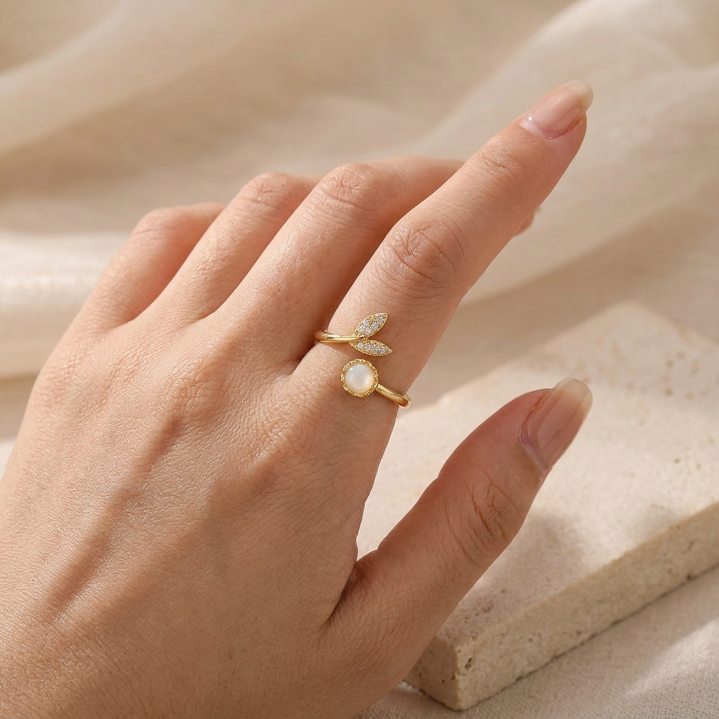 Sparkling Gold Opal Ring