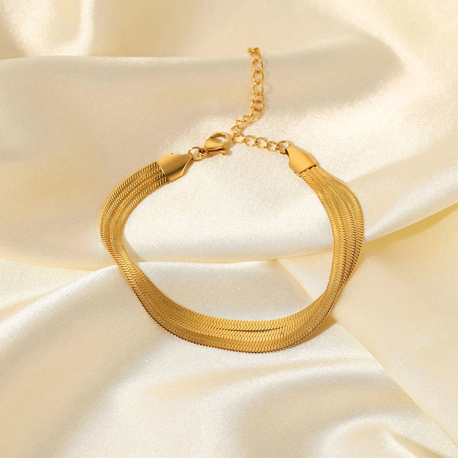 Chic Stackable Gold-Tone Bone Bracelet