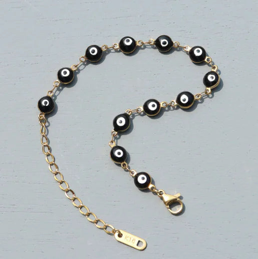 Glossy Black Titanium Elegance Bracelet